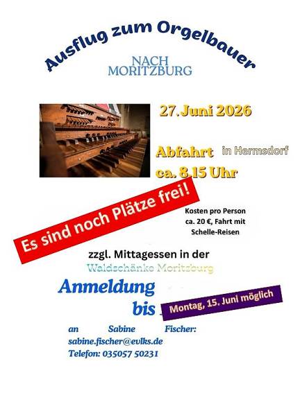 Ausfahrt zum Orgelbauer nach Moritzburg